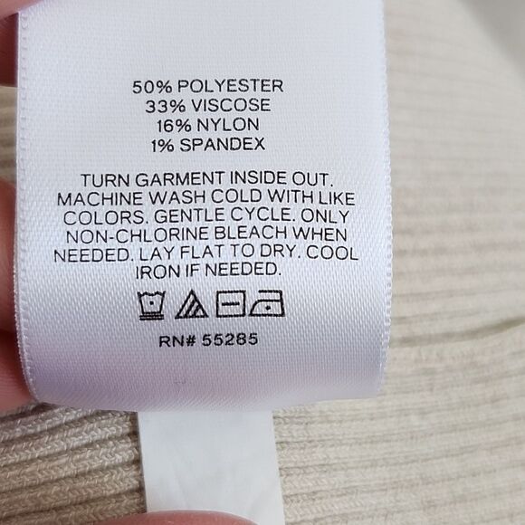 Express ribbed, bodycon, cap sleeve, maxi dress, cream/neutral, size S - Picture 8 of 9